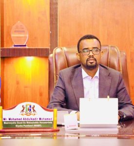 Read more about the article Garoowe: 4-JUNE-2024 Maareeyaha Guud ee wakaaladda Biyaha Puntland Maxamed Cabdulqaadir ayaa Xafiiskiisa ku Qaabilay Madaxa Soomaaliya ee Hay’adda NRC Maxamed Cabdi.